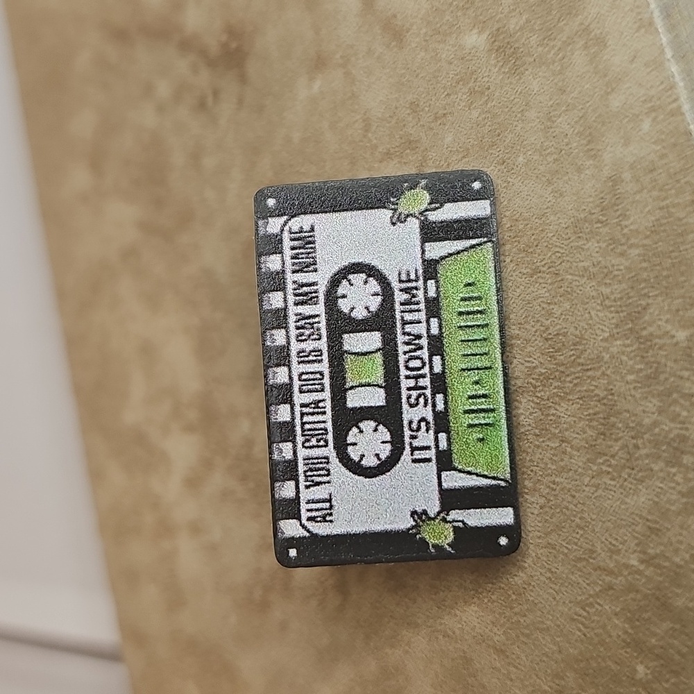 Retro Cassette Bettlejuice Theme Pin